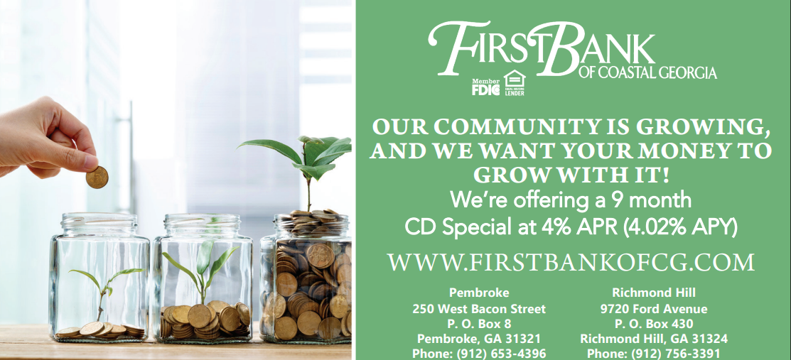 CD SPECIAL RATE 2 | First Bank of Coastal Georgia